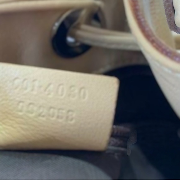 AUTHENTIC GUCCI VINTAGE TAN BUTTERY LEATHER-SLOUCHY HOBO RARE BAG - Picture 7 of 8